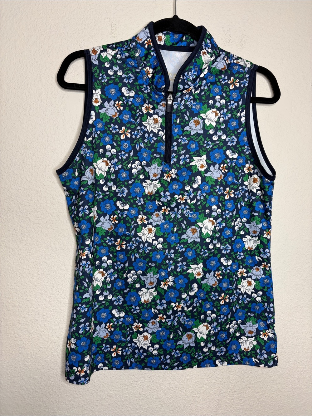 Tory Sport | Women’s Floral Sleeveless UPF50 Golf Top Size Large